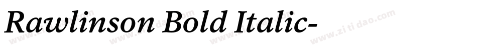 Rawlinson Bold Italic字体转换